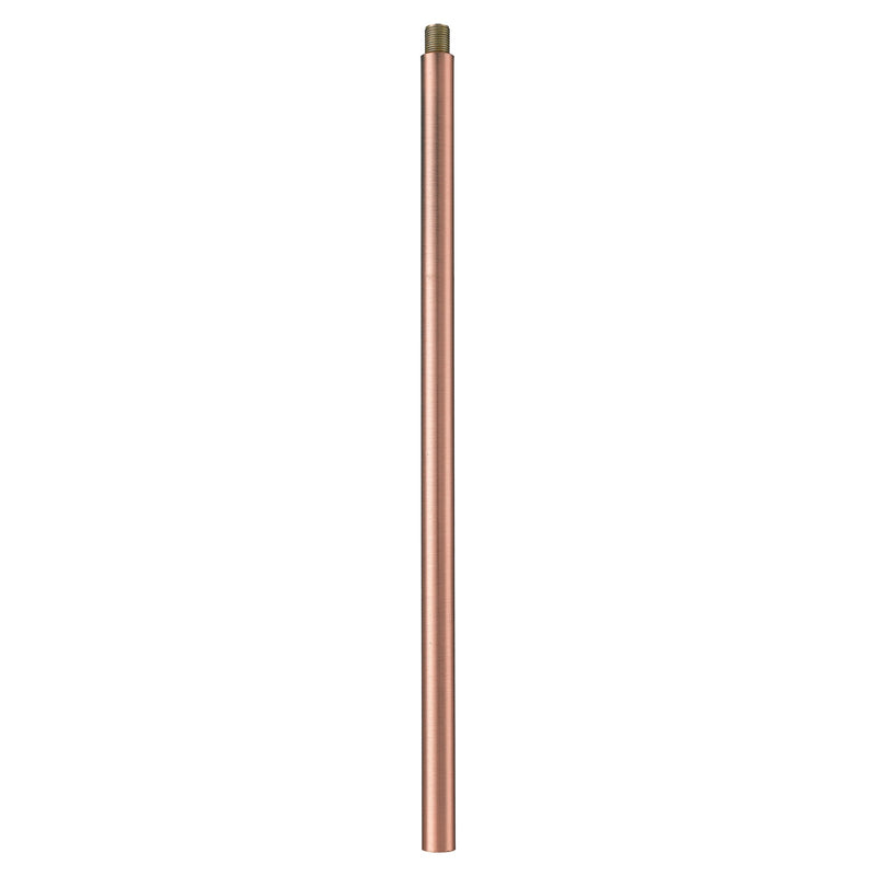 Innovations Stem Collection 12in Threaded Replacement Stem | Transitional Antique Copper Steel | Ceiling Fixture Extension & Pendant | Model ST-12-AC