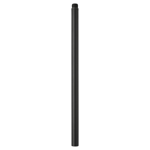 Innovations Lighting ST-12M-BK 12in Threaded Replacement Stems | Transitional Matte Black Brass | Damp Location Fixture Accessory | Model ST-12M-BK
