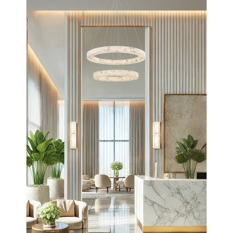 Justice Evolv LumenAria Medley 17" LED ADA Sconce, Brass/AR
