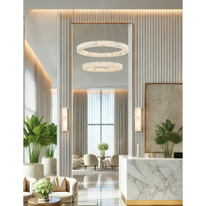 Justice Evolv LumenAria Medley 17" LED ADA Sconce, Brass/AR