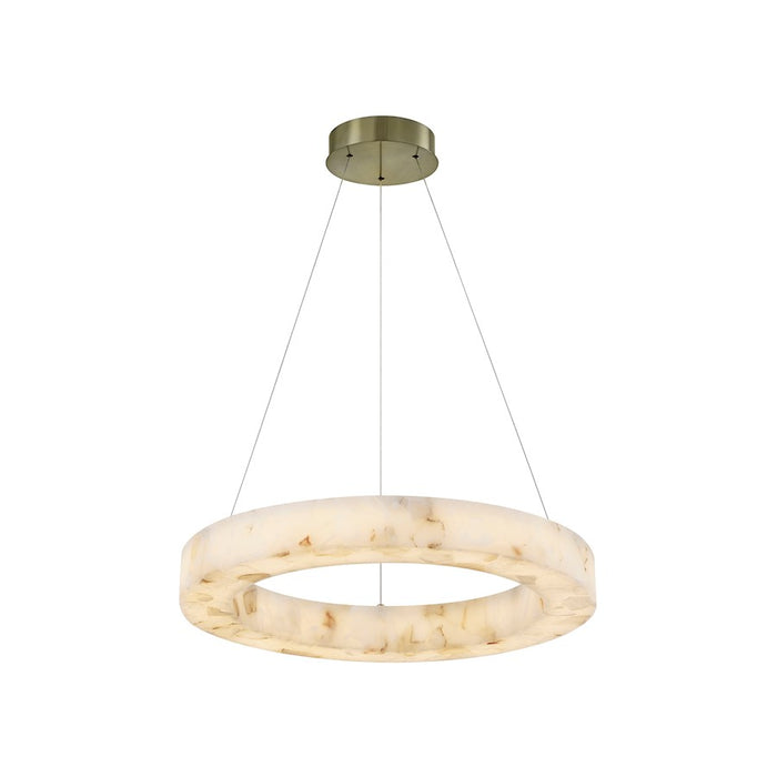 Justice Evolv LumenAria Medley 24" LED Ring Pendant, BS/AB - ALR-8222-BRSS