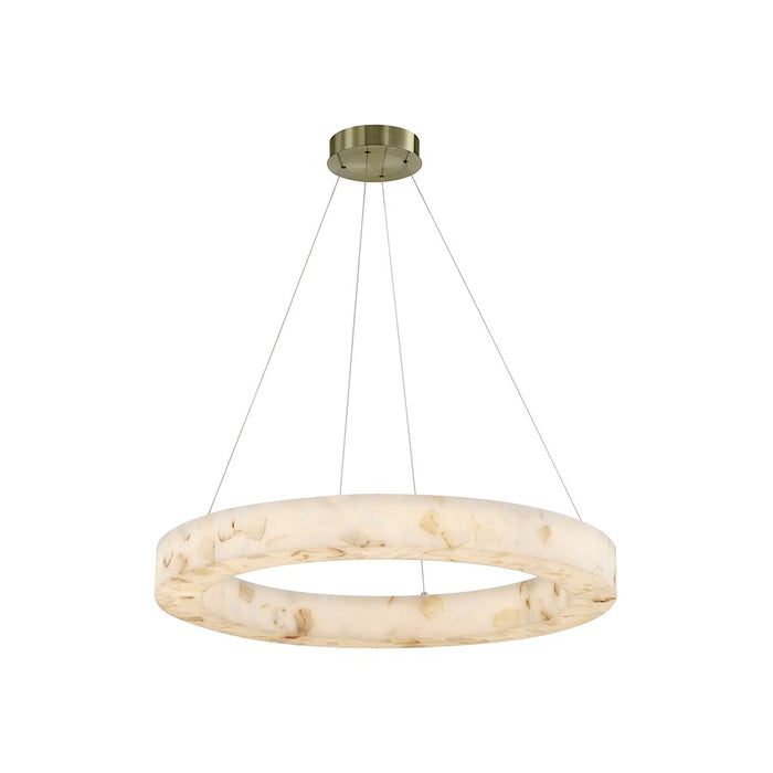 Justice Evolv LumenAria Medley 32" LED Ring Pendant, BS/AB - ALR-8223-BRSS