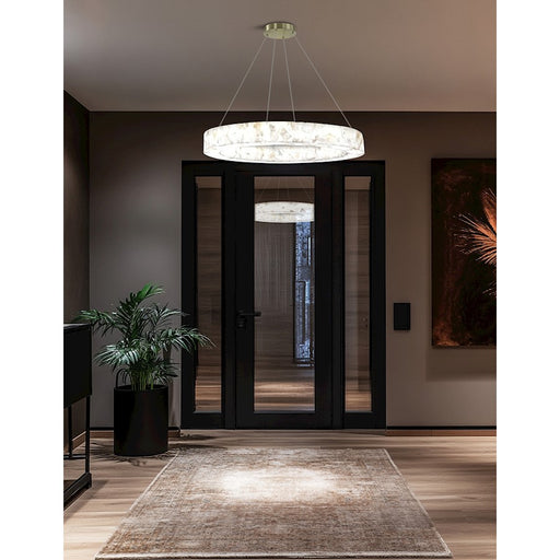 Justice Evolv LumenAria Medley 32" LED Ring Pendant, BS/AB