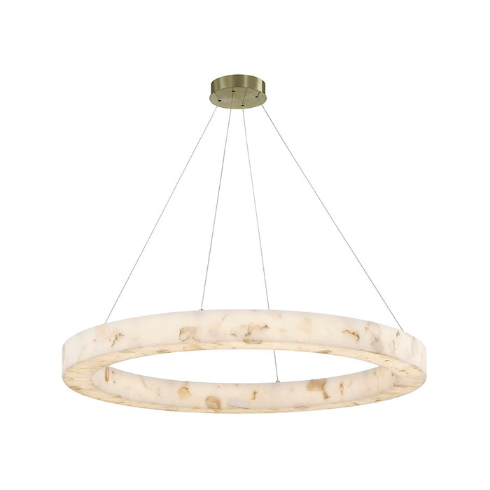 Justice Evolv LumenAria Medley 42" LED Ring Pendant, BS/AB - ALR-8226-BRSS