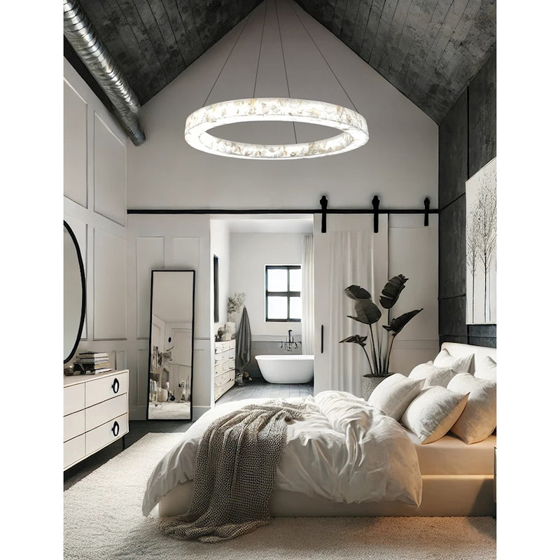 Justice Evolv LumenAria Medley 42" LED Ring Pendant, BS/AB
