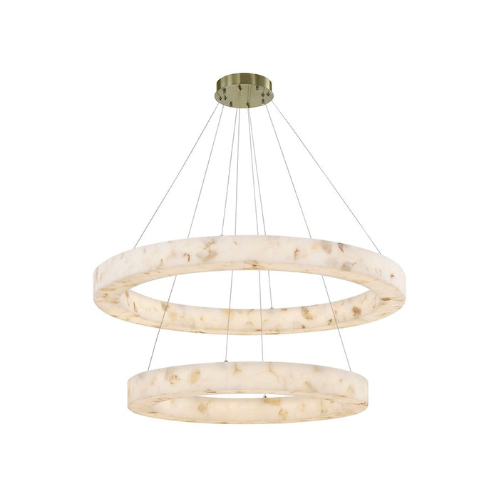 Justice Evolv LumenAria Medley 42" LED 2-T Ring Pendant, BS/AR - ALR-8228-BRSS