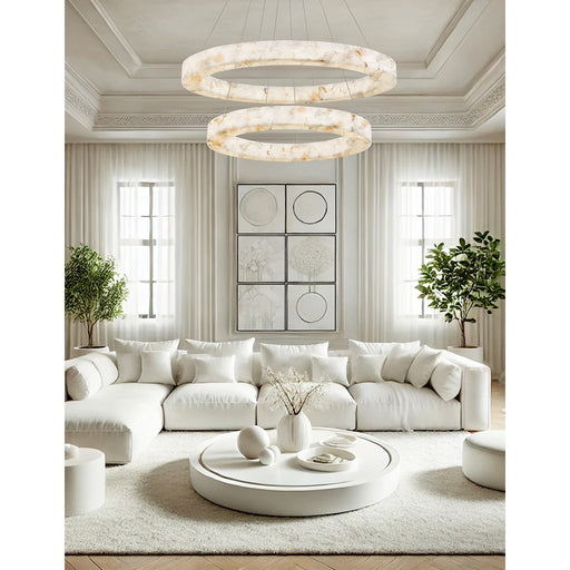 Justice Evolv LumenAria Medley 42" LED 2-T Ring Pendant, BS/AR