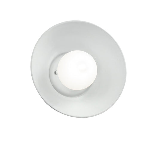 Justice Design Ambiance 1 Light Coupe Wall Sconce, Gloss White - CER-3030-WHT