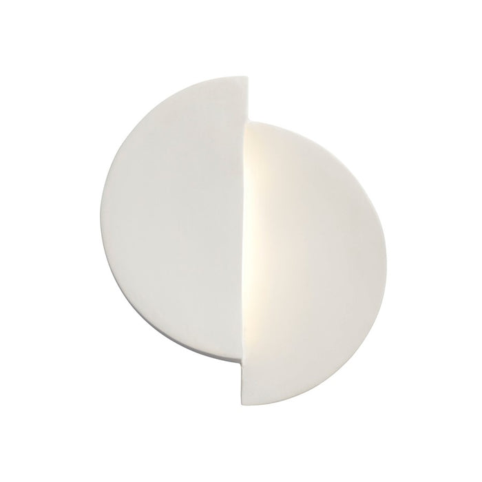 Justice Design Ambiance 1Lt Ambiance Offset Circle Sconce, Bisque - CER-5675-BIS