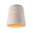 Justice Design Radiance 1Lt Cone Ceramic Flush Mount, White/Gold - CER-6150-MTGD