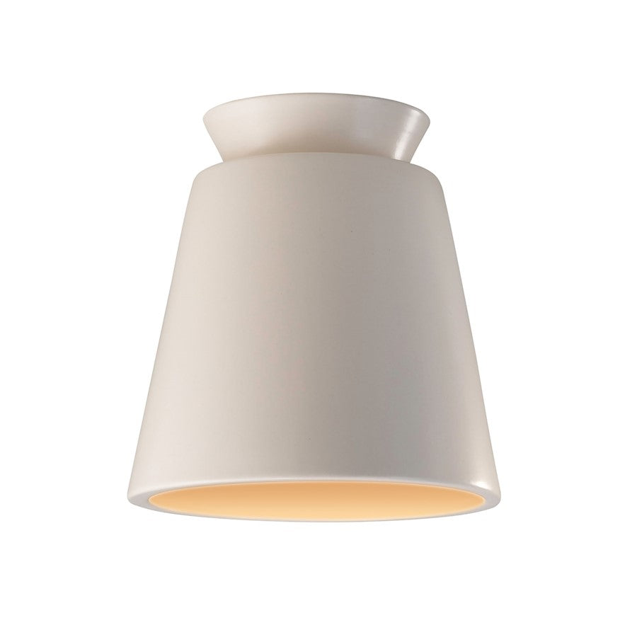 Justice Design Radiance 1Lt Trapezoid Ceramic Flush, White/Gold - CER-6170-MTGD