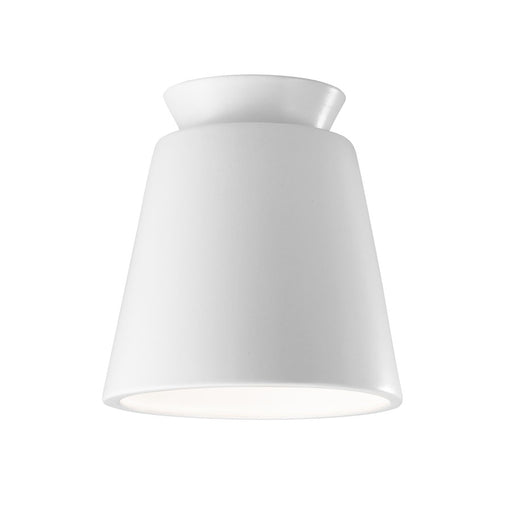 Justice Design Radiance 1Lt Trapezoid Ceramic Flush, White/Bisque - CER-6170-WHT