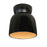 Justice Design Radiance 1Lt Hourglass Ceramic Flush, Black/Gold - CER-6190-CBGD