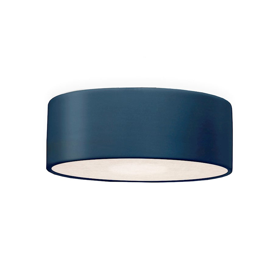 Justice Design Radiance 1Lt Short Round LED Flush, Midnight Sky - CER-6290-MID