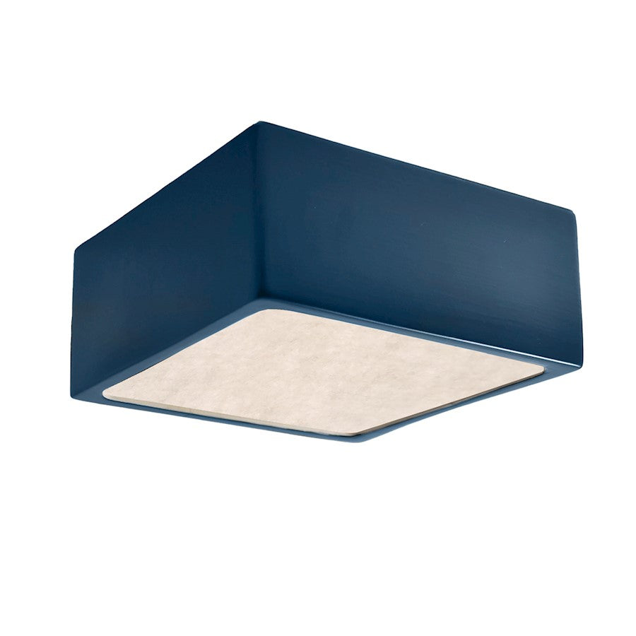 Justice Design Radiance 1Lt Short Square LED Flush, Midnight Sky - CER-6295-MID