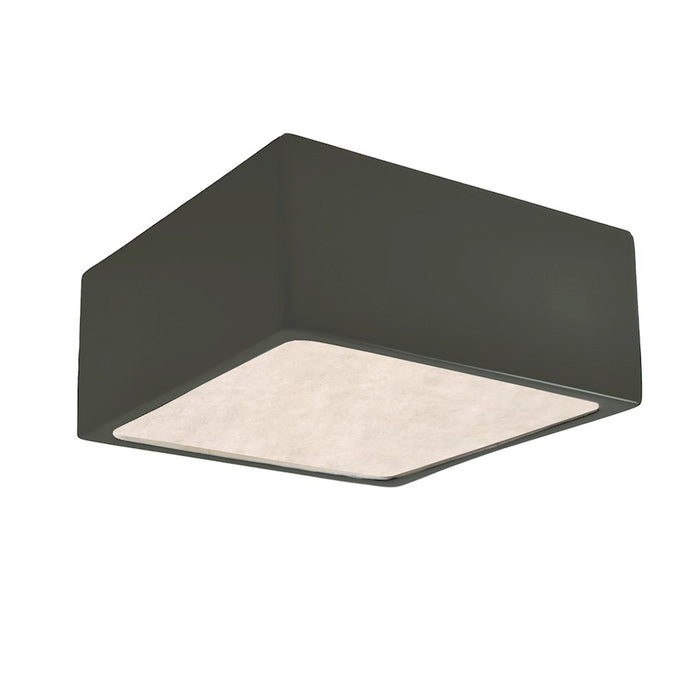 Justice Design Radiance 1Lt Short Square LED Flush Mount, Green - CER-6295-PWGN