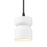 Justice Design Radiance 1Lt SH Hourglass Pendant, W/B - CER-6500-WHT-MBLK-BKCD