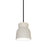 Justice Design Radiance 1Lt LG Hourglass Pendant, BQ/B - CER-6515-BIS-MBLK-RIGID