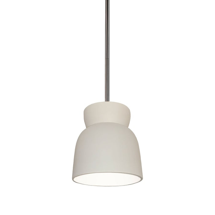 Justice Design Radiance 1Lt LG Hourglass Pendant, BQ/N - CER-6515-BIS-NCKL-RIGID