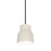 Justice Design Radiance 1Lt LG Hourglass Pendant, MW/B - CER-6515-MAT-MBLK-RIGID