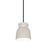 Justice Design Radiance 1Lt LG Hourglass Pendant, GW/B - CER-6515-WHT-MBLK-RIGID