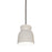 Justice Design Radiance 1Lt LG Hourglass Pendant, GW/N - CER-6515-WHT-NCKL-RIGID