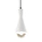 Justice Design Radiance 1Lt Erlen Pendant, GWH/Black - CER-6520-WHT-MBLK-BKCD