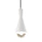 Justice Design Radiance 1Lt Erlen Pendant, GWH/Nickel - CER-6520-WHT-NCKL-BKCD