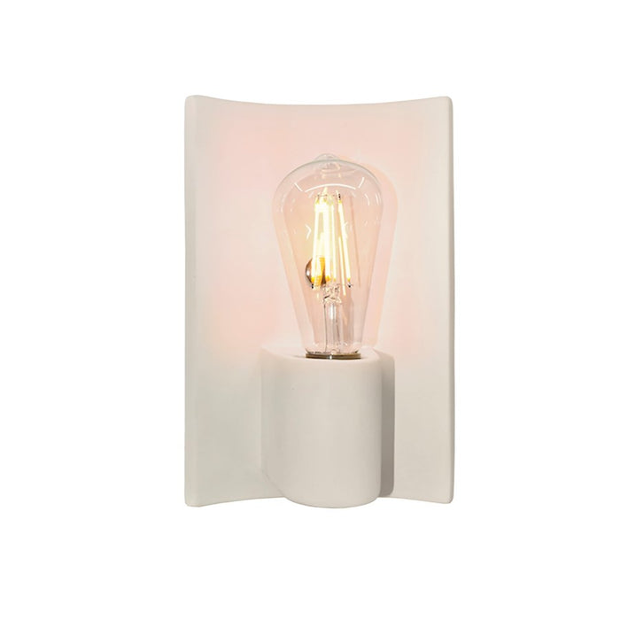 Justice Design Ambiance 1 Light Flex Sconce, MWH/Brass - CER-7061-MAT-BRSS