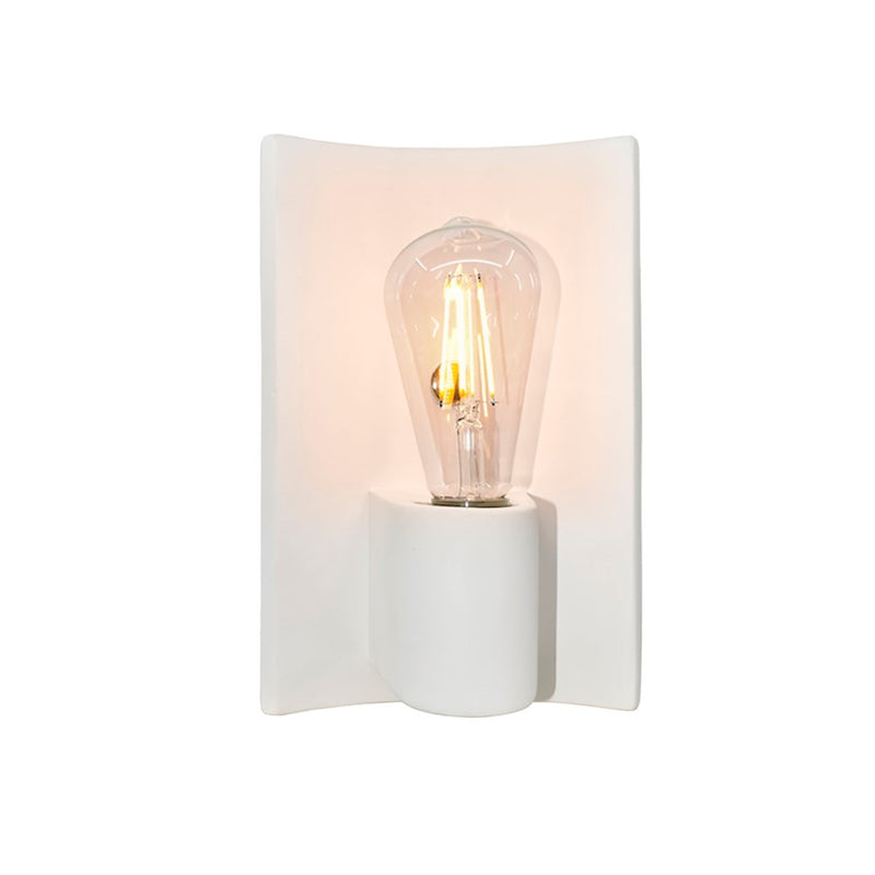 Justice Design Ambiance 1 Light Flex Sconce, GWH/Brass - CER-7061-WHT-BRSS