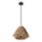 Justice Design Evolv Eco Nido 18" 3Lt Pendant, Black/Natural