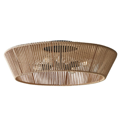 Justice Design Evolv Eco Nido 30" 4Lt Semi-Flush, Black/Natural