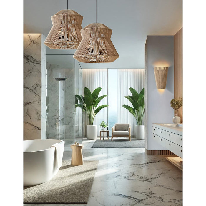 Justice Evolv Eco Nido 30" Tiered Trapezoid 5Lt Pendant, BK/Nat