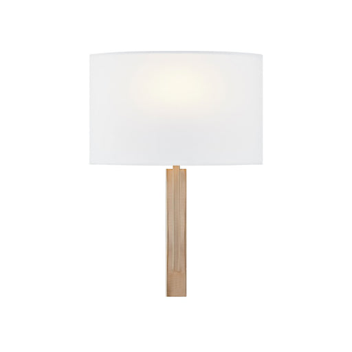 Justice Textile Hamilton 1Lt Rectangle Sconce, Brass/White