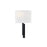 Justice Textile Hamilton 1Lt Rectangle Sconce, Black/White - FAB-4332-WHTE-MBLK