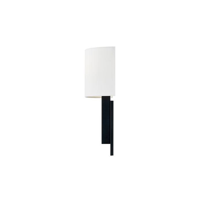 Justice Textile Hamilton 1Lt Rectangle Sconce, Black/White