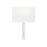 Justice Textile Hamilton 1Lt Rectangle Sconce, Nickel/White