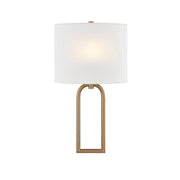 Justice Textile Oslo 1Lt Rectangle Wall Sconce, Black/White - FAB-4333-WHTE-BRSS