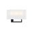 Justice Textile Callie 3Lt Rectangle Sconce, Brass/White - FAB-4334-WHTE-MBLK