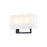 Justice Textile Callie 3Lt Rectangle Sconce, Brass/White