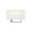 Justice Textile Callie 3Lt Rectangle Sconce, Nickel/White - FAB-4334-WHTE-NCKL