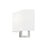 Justice Textile Callie 3Lt Rectangle Sconce, Nickel/White