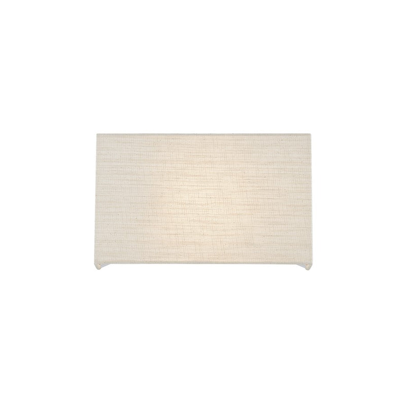 Justice Textile 1Lt Rectangle 13" Wall Sconce, White/Cream