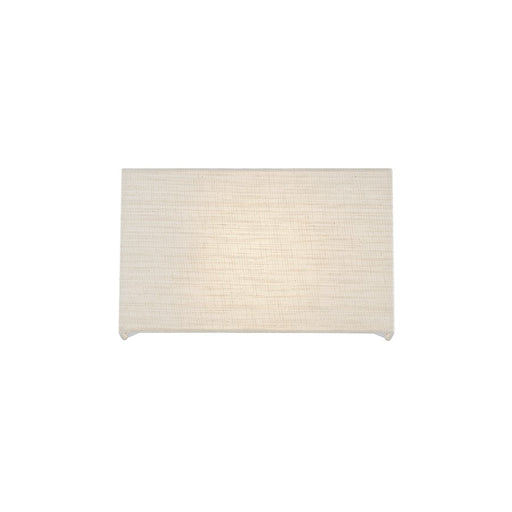 Justice Textile 1Lt Rectangle 13" Wall Sconce, White/Cream