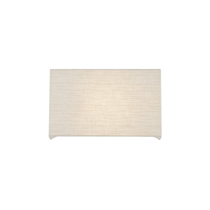 Justice Textile 1Lt Rectangle 13" Wall Sconce, White/Cream