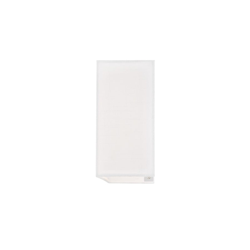 Justice Textile 1Lt Rectangle 13" Wall Sconce, White/White