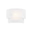 Justice Textile 1Lt Rectangle 14" Wall Sconce, White/White - FAB-5770-WHTE