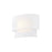 Justice Textile 1Lt Rectangle 14" Wall Sconce, White/White