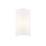 Justice Design Textile 1 Light Cylinder Wall Sconce, White/White - FAB-5945-WHTE