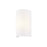 Justice Design Textile 1 Light Cylinder Wall Sconce, White/White